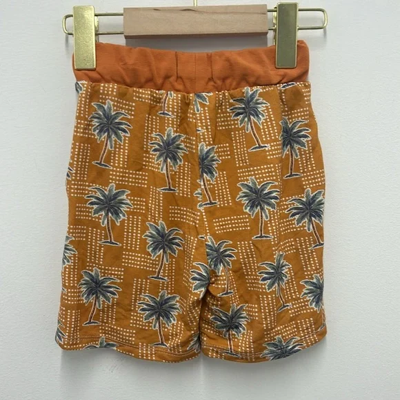 Orange Palm Tree Print Shorts - Picture 2 of 2